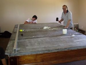 Billiard table relocation process